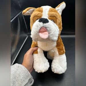 Build a Bear 16" Tan & White Bulldog Boxer Dog Plush Stuffed Animal
